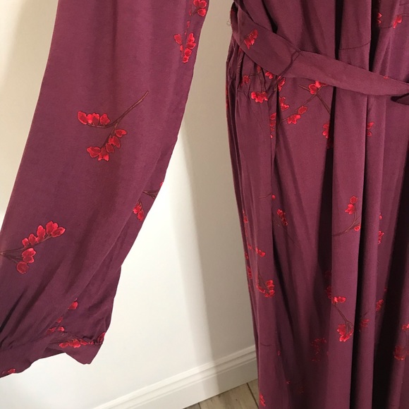 SOLD|NEW Ava & Viv Red Floral Maxi Boho Dress 3X - Picture 4 of 9